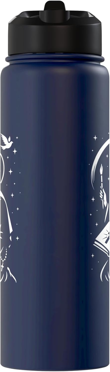 Botella agua acero inox aislada santo de arte católico