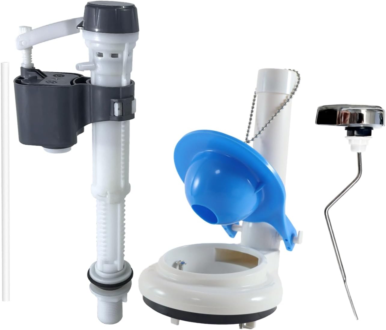 Kit reparación válvula inodoro 3pulg con aleta y cadena