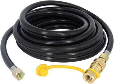 Manguera gas 20ft 3/8pulg con enchufe y kit válvula parrilla