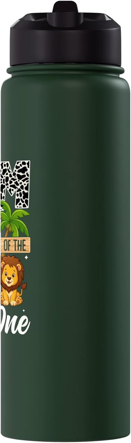 Botella agua acero inox aislada 1º cumpleaños selva