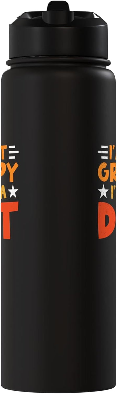Botella de agua acero inoxidable aislada humor dieta sarcasmo