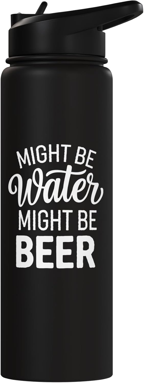 Botella de agua acero inoxidable para amantes del cerveza