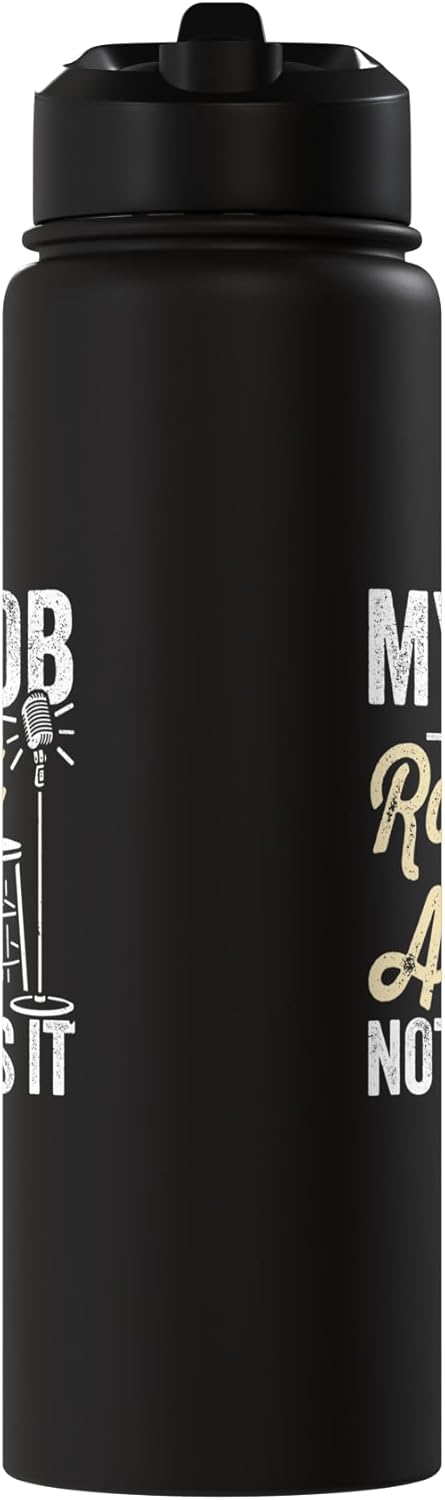 Botella de agua acero inoxidable aislada para stand up comedy