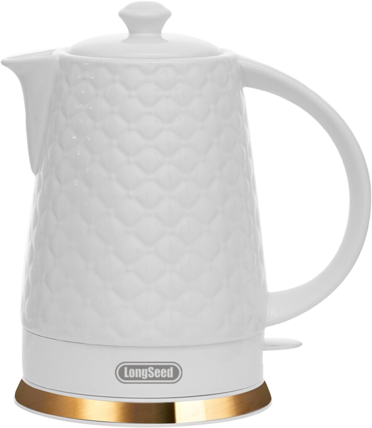 Tetera eléctrica cerámica 1.5L 1500W sin BPA blanco