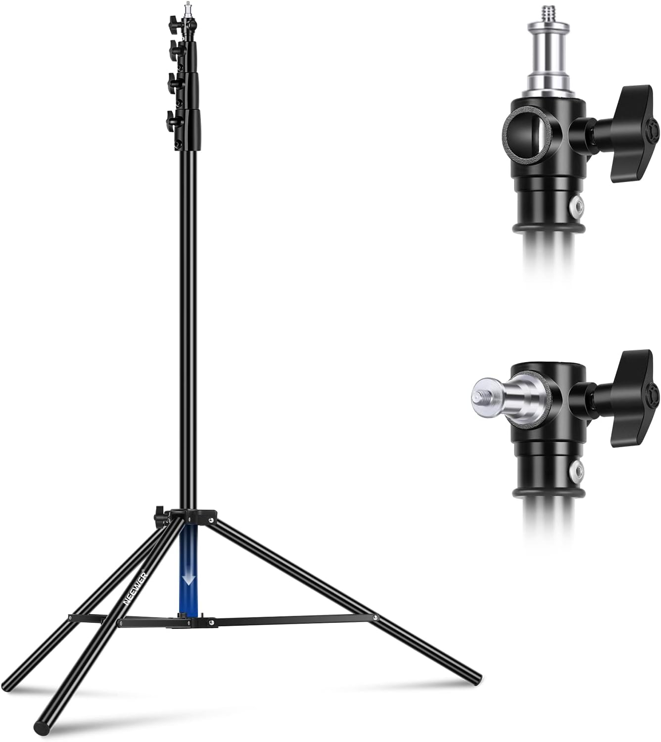 Soporte focos iluminación trípode metal 13ft rosca 1/4-3/8