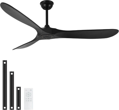 Ventilador techo exterior 60pulg 3 aspas madera control remoto