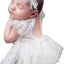 Traje princesa bebé niña encaje perla tocado sesion foto