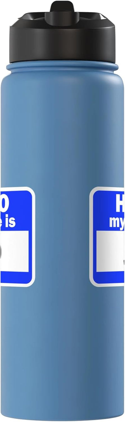 Bottella de agua aislada de acero inoxidable con nombre Leo