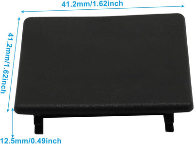 12 Tapas Canal Negro 1-5/8pulg Cubiertas Plástico PVC