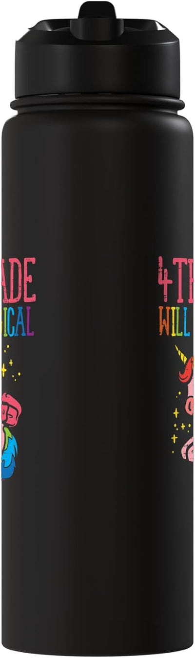 Botella agua acero inox aislada unicornio niña 4to grado