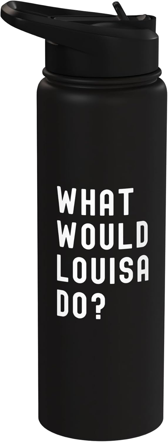 Botella de agua acero inoxidable aislada What Would Louisa Do