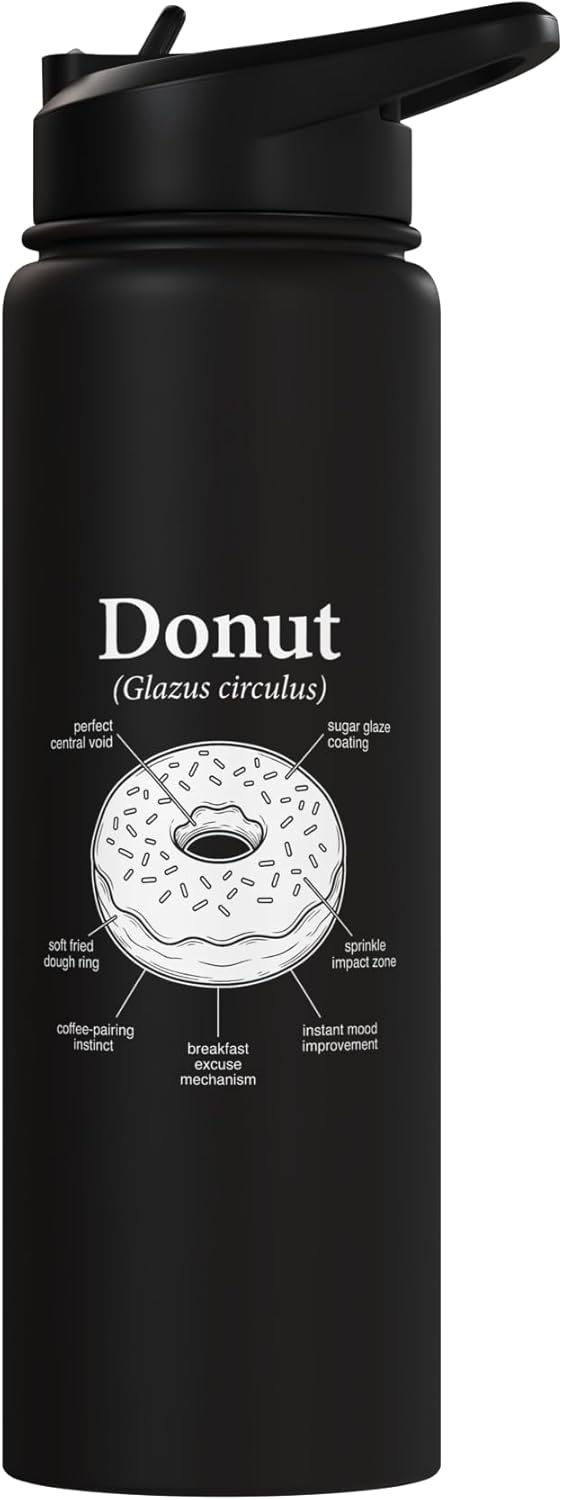 Botella agua térmica acero inox diagrama de donut