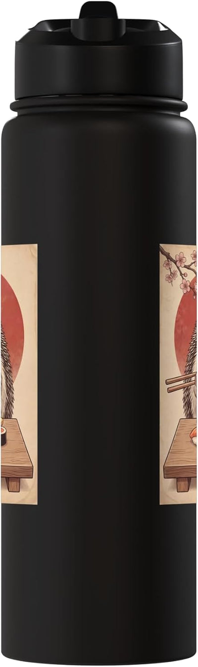Botella agua acero inox aislada kawaii anime sushi