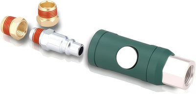 Acoplador aire FNPT 3/8 con botón y adaptadores