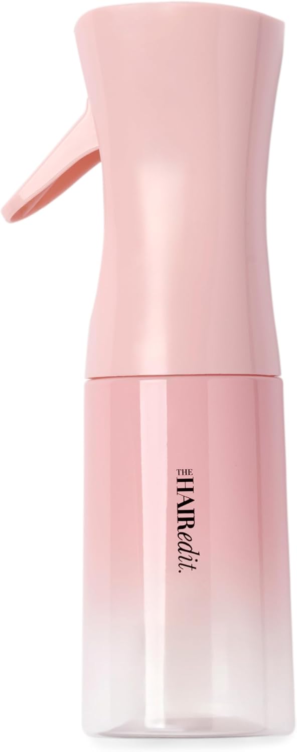 Botella atomizadora niebla fina para peinar cabello rizos