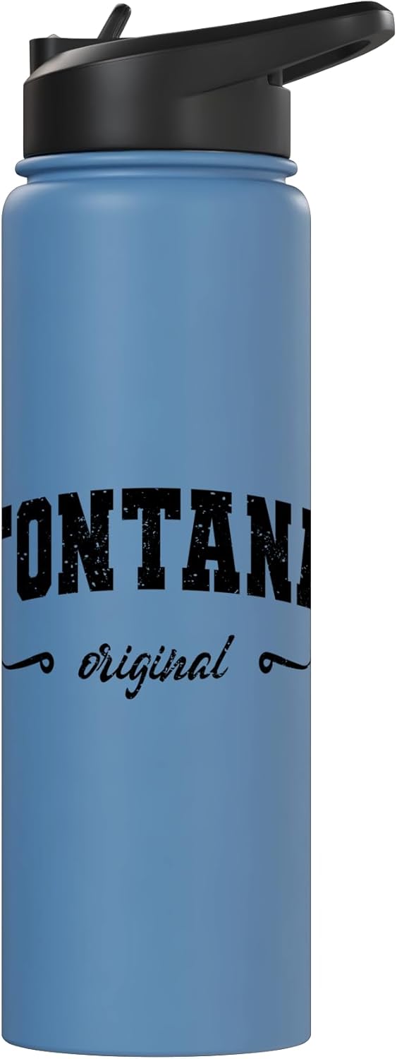 Botella agua acero inox aislada Fontana