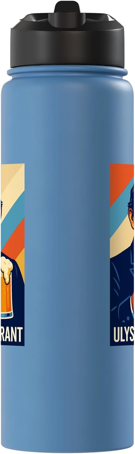 Botella de agua acero inoxidable sin BPA con imagen de Ulysses S. Grant