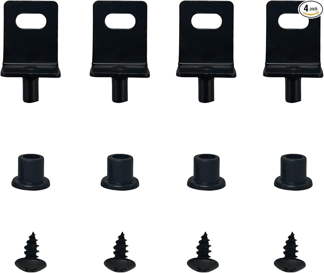 Bisagra oculta negra para puertas madera y muebles 4 pzas