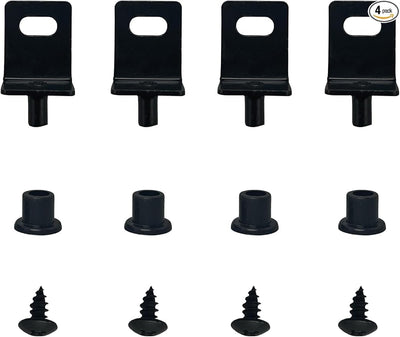 Bisagra oculta negra para puertas madera y muebles 4 pzas