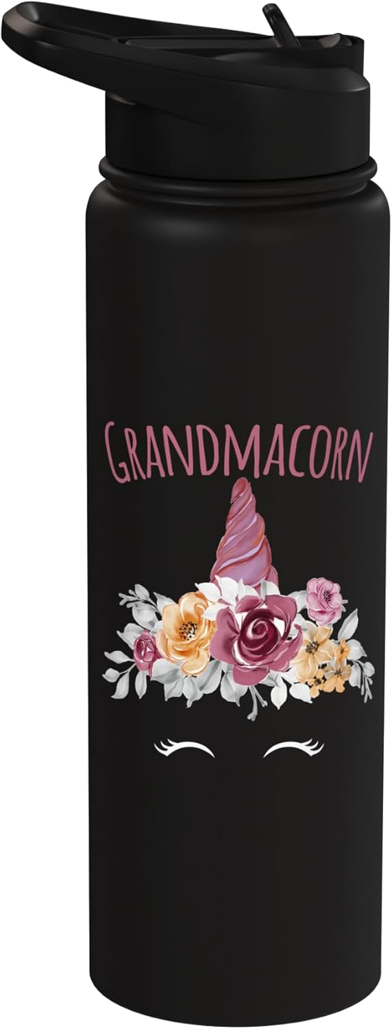 Botella de agua aislada de acero inoxidable unicornio