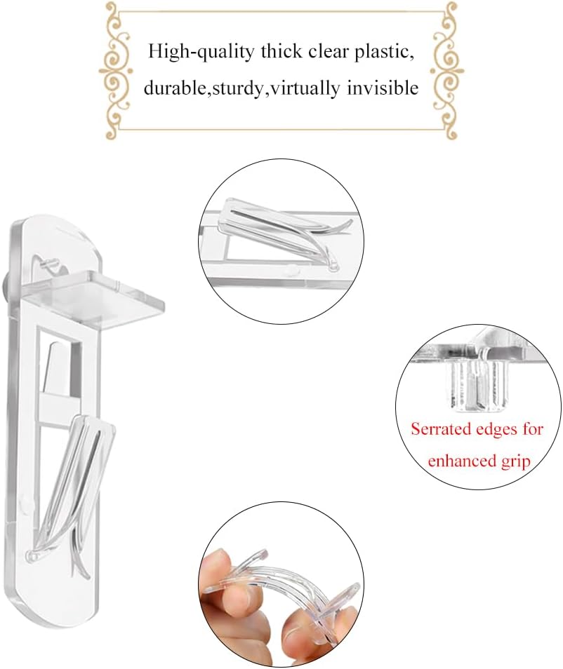 Soporte estantería plástico transparente set 20