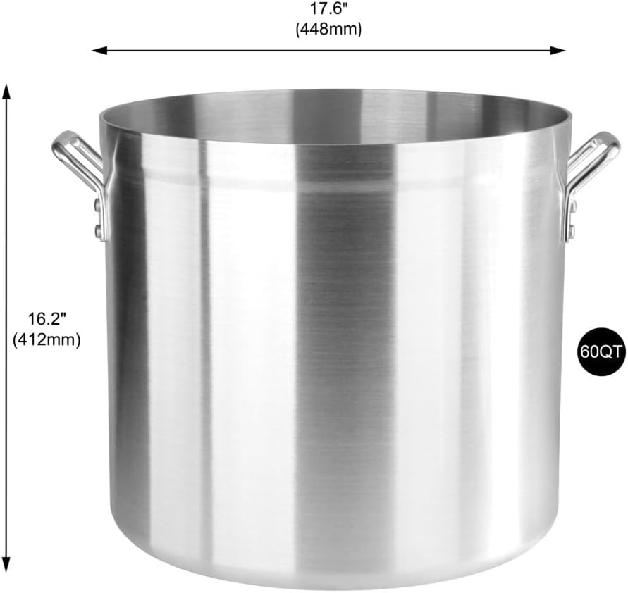 Olla de aluminio New Star sin cubierta 60 cuartos de galón