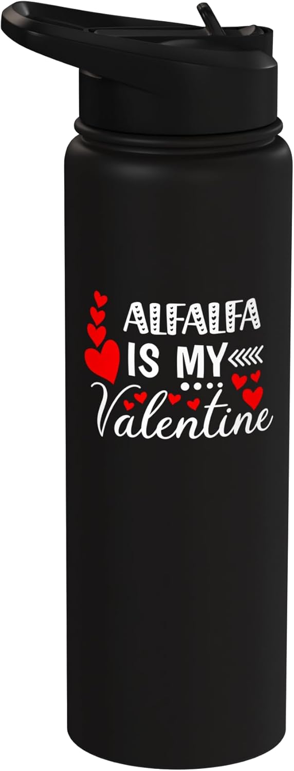 Botella de agua aislada de acero inoxidable para amantes de la alfalfa