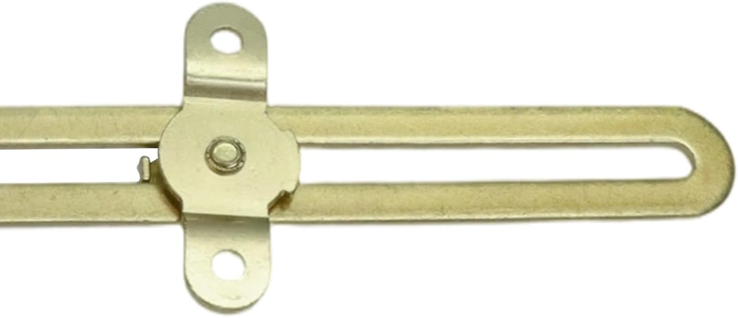 Tapa fricción ajustable 6.69x0.79pulg dorada 4 Pzas