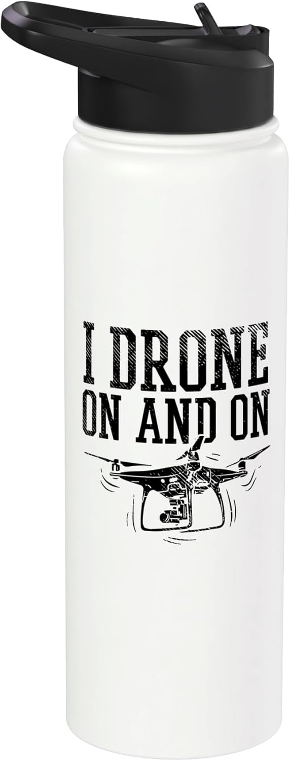 Botella de agua acero inoxidable para amantes de drones