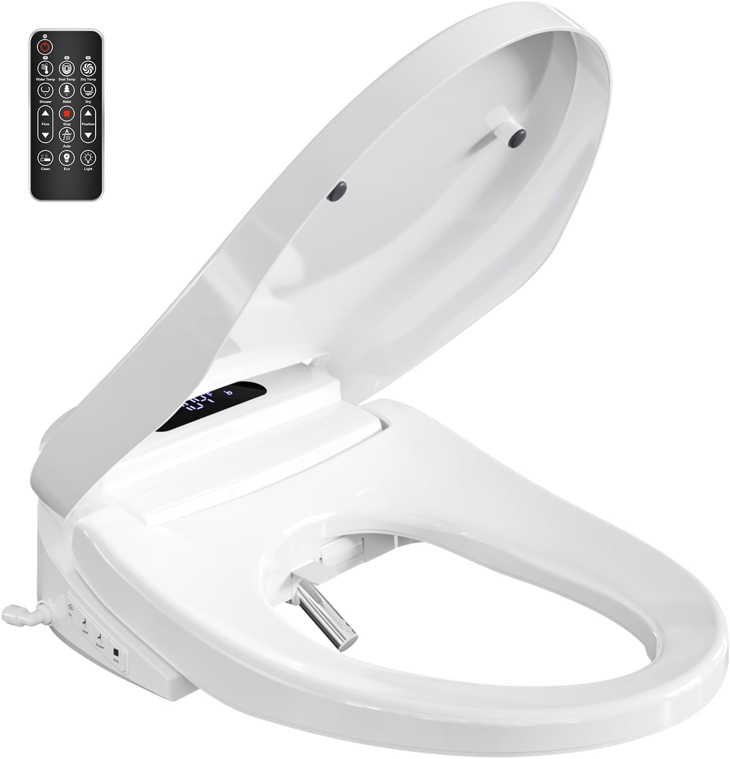 Asiento inodoro eléctrico con control remoto y secador