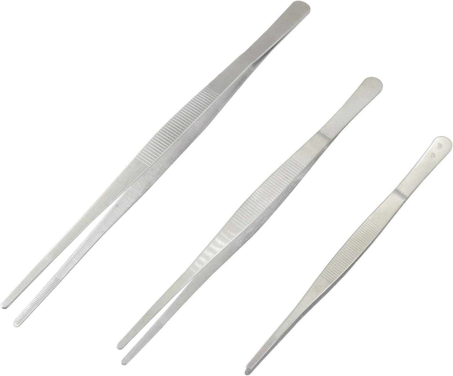 Set 3 Pinzas Acero Inox 304 Antiderrap 8-12pulg