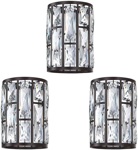 3 Pzas Lámpara Sconce Bronce Aceite 1.66pulg 7.1x5.3pulg
