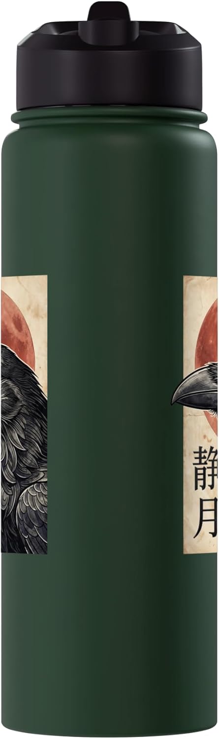 Botella agua acero inox aislada estilo japonés