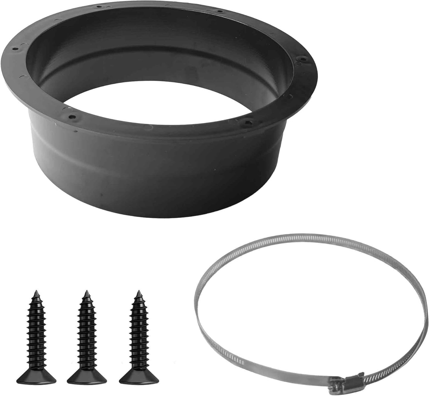 Brida conducto 8pulg ABS negro abrazadera HVAC