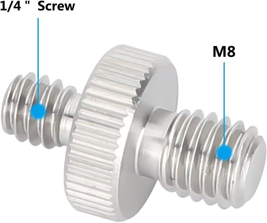 Adaptador acero inox M8 a 1/4-20 set 2