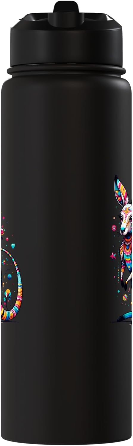 Botella de agua acero inoxidable kangaroo colorida sin BPA