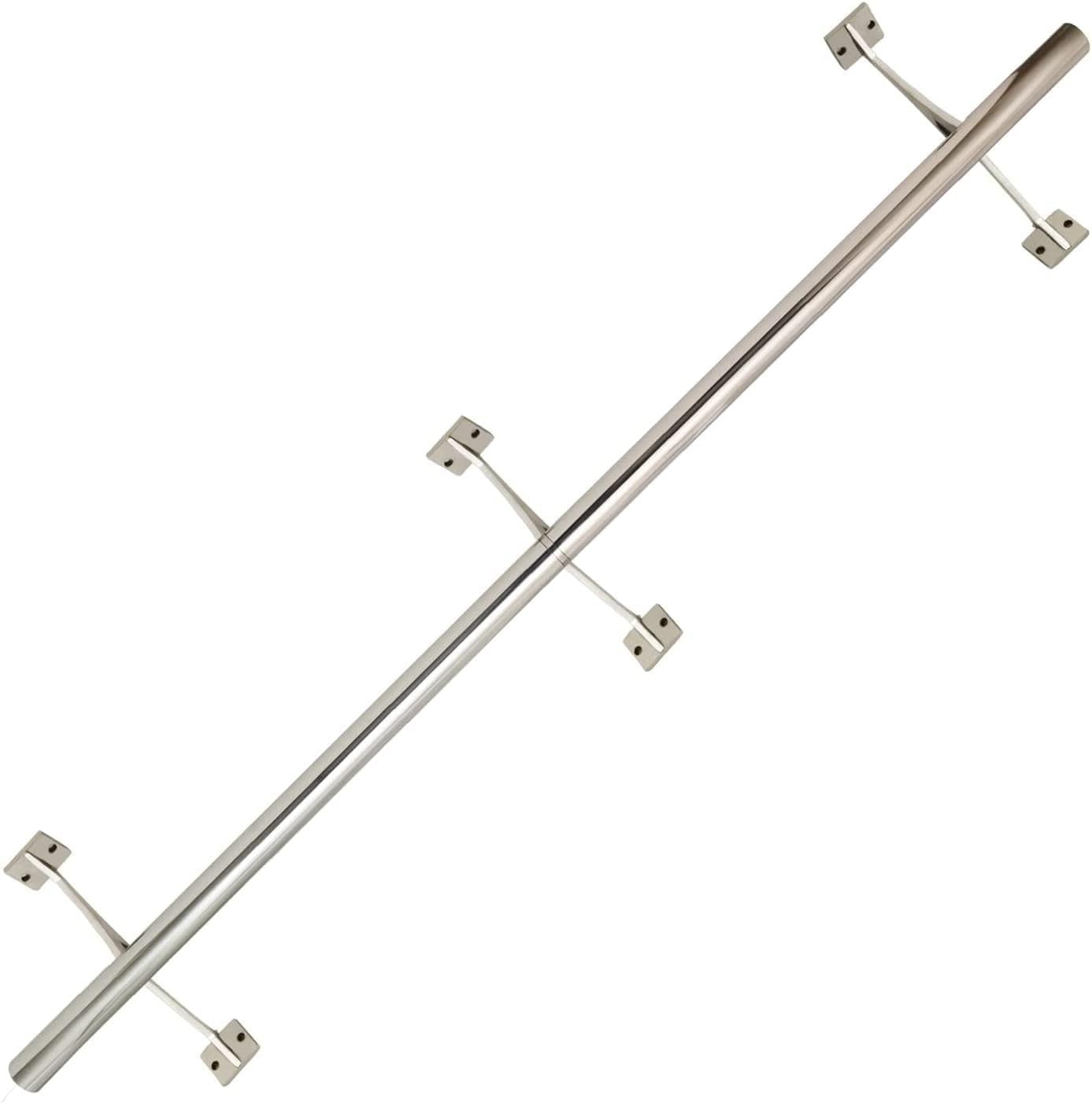 Kit riel barra acero inox 5ft accesorios montaje pared piso