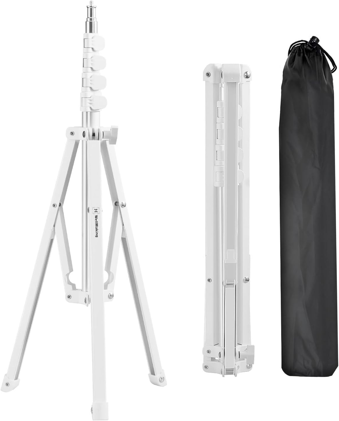 Soporte luz LED 72pulg trípode plegable inversa para vlog YouTube