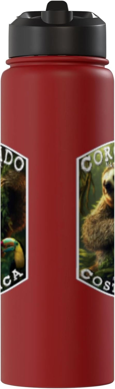 Botella agua acero inox aislada Corcovado Costa Rica