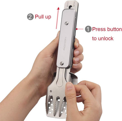 Juego 4en1 herramientas barbacoa plegable gris
