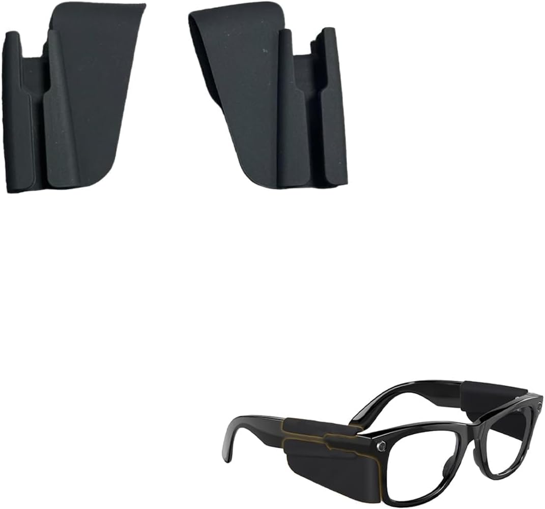Protectores laterales para gafas de silicona negra