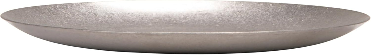 Set 6 Placas Redondas Acero Inox Plateado