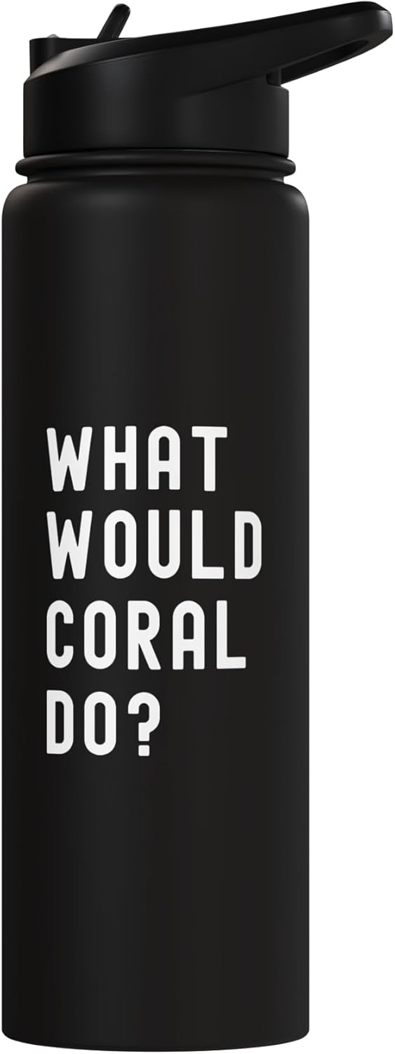 Bottella de agua aislada de acero inoxidable What Would Coral Do
