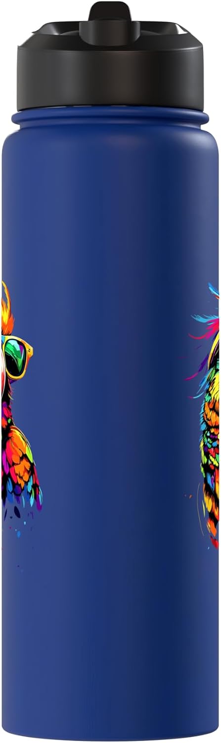 Botella de agua aislada de acero inoxidable para loros