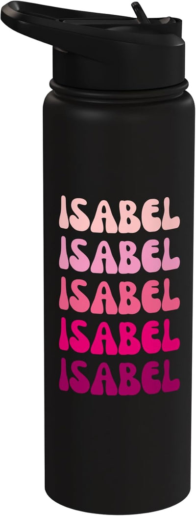 Botella de agua aislada de acero inoxidable minimalista