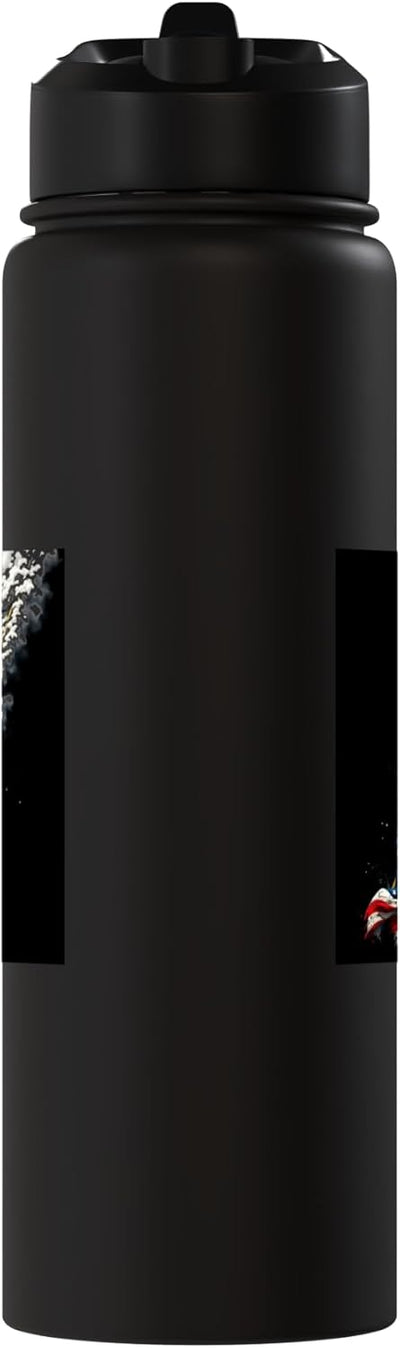 Botella de agua aislada acero inoxidable patriótica