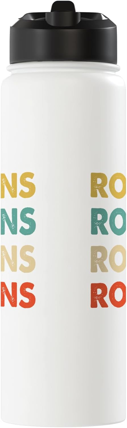 Botella de agua acero inoxidable aislada Rollins Name
