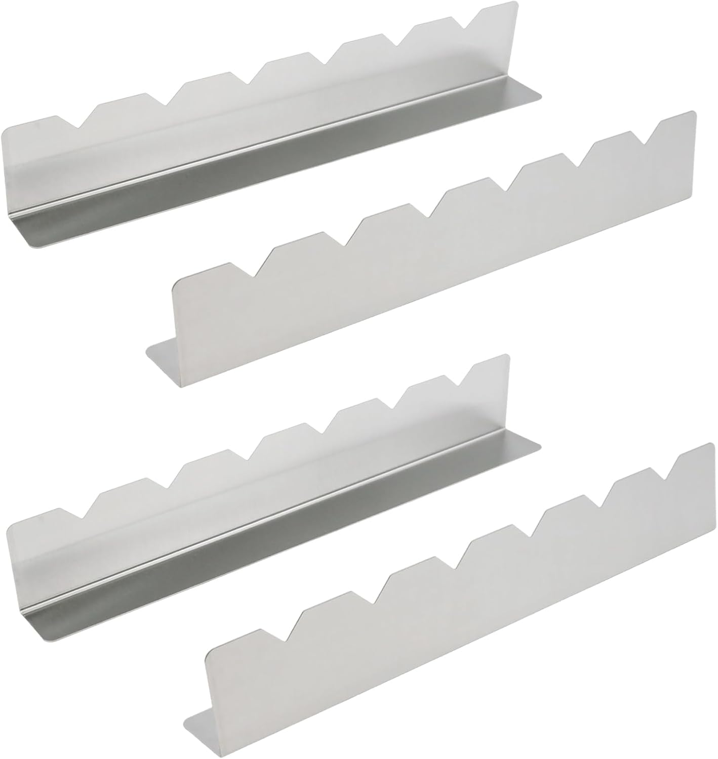 Brochetas de acero inoxidable con 6 muescas soporte universal para barbacoa
