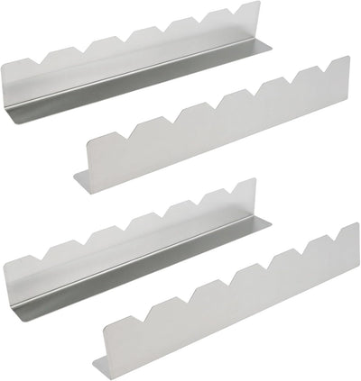 Brochetas de acero inoxidable con 6 muescas soporte universal para barbacoa