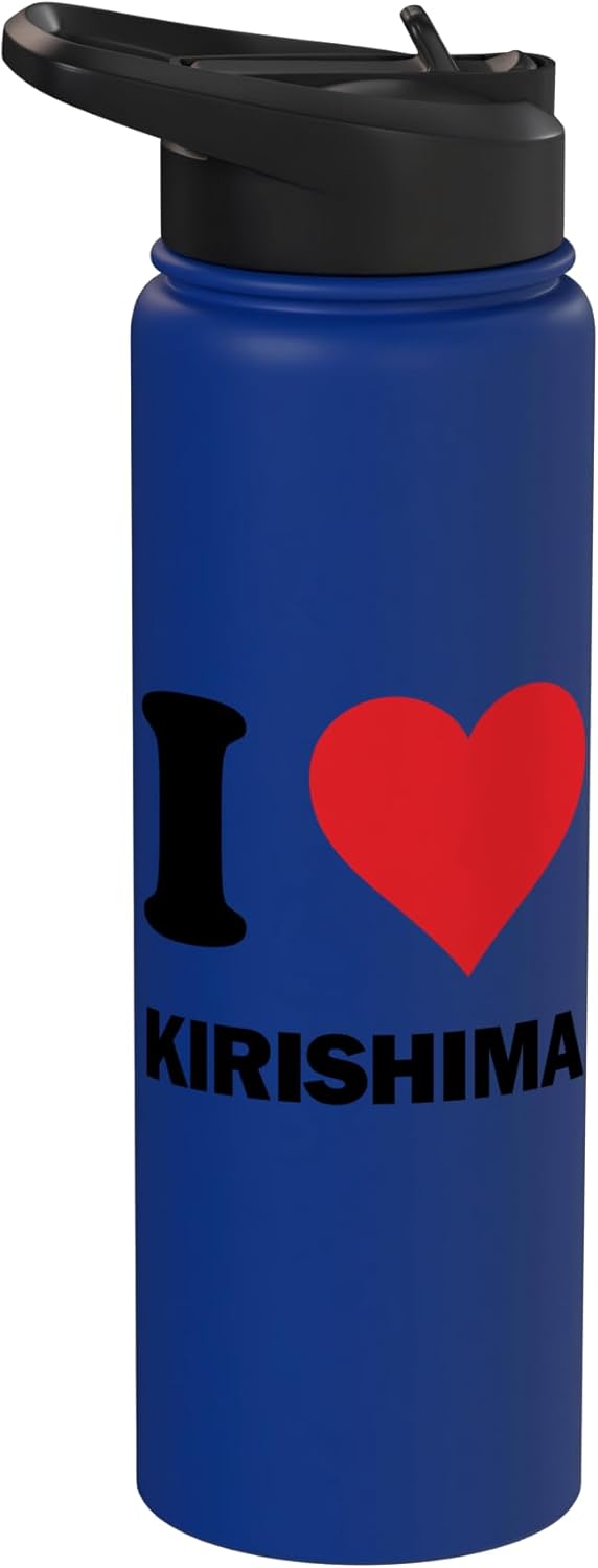 Botella de agua aislada de acero inoxidable I Heart Kirishima